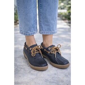 Michael Kors Hyde Signature Brown MK Logo Duck Boot Rainboots‎ Women's size 7